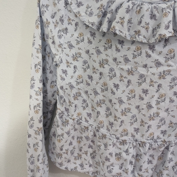 URBAN Romantics blue floral babydoll top - Picture 9 of 11